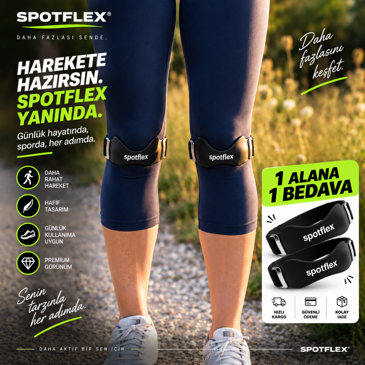 Spotflex® Ayarlanabilir Diz Destek Bandı